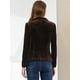 thumbnail image 5 of Abrigo De Oficina Para Mujer Chaqueta De Terciopelo Con Botones Y Cuello Chal Sólido Marrón oscuro L, 5 of 7