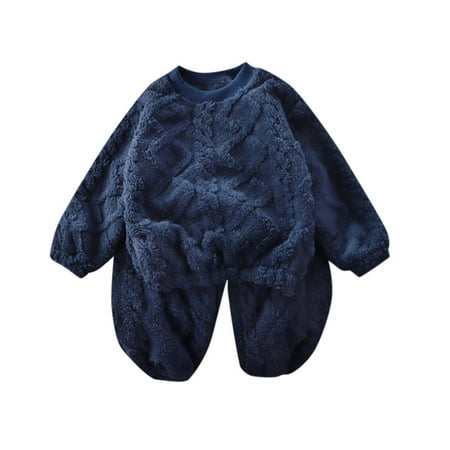 

ZRBYWB Toddler Baby Girl Clothing 2 Piece Toddler Kids Boys Girls Winter Pyjama Set Warm Flannel Sleepwear Set Tops Pants Outfits Soft Pyjamas Outfits Fashion