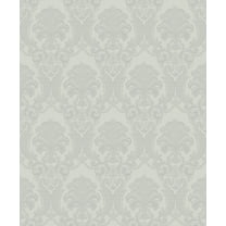 Sirpi Wallcoverings Renatta Silver Damask Wallpaper
