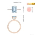 thumbnail image 4 of Angara Natural 2 Ct. Aquamarine with Diamond Classic Ring in 14K Rose Gold for Women (Ring Size: 3), 4 of 9