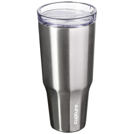 Cupture® Travel Tumbler Stainless Steel - 32 Oz (Silver)