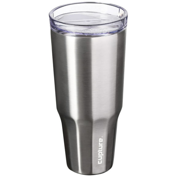 Cupture® Travel Tumbler Stainless Steel - 32 Oz (Silver)