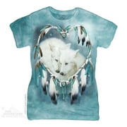 The Mountain Cotton Wolf Heart Design Novelty Womens T-Shirt (Blue, S)