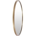 thumbnail image 4 of Mark&Day Wall Mirror, Leitner Modern Gold Round Vanity Mirrors for Bedroom Living Room Bathroom and Entryway Home Decor, Mounted Hand Finished Iron Frame Mirror for Walls (27" H x 27" W x 1" D), 4 of 6