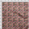 thumbnail image 4 of oneOone Cotton Cambric Red Fabric Animal Skin With Floral Quilting Supplies Print Sewing Fabric By The Yard 56 Inch Wide, 4 of 4