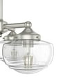 thumbnail image 4 of Hunter - Saddle Creek 3-light Brushed Nickel, Medium Size Chandelier, Dimmable, Schoolhouse Style, Candle Shaped, for Bedrooms, Dining, Living Rooms - 19356, 4 of 7
