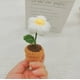 thumbnail image 3 of Maceta decorativa de lana tejida a mano con forma de rosa, ideal para el salpicadero del coche, el hogar, la oficina o como elemento decorativo sobre una mesa., 3 of 4