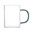 thumbnail image 2 of Taza de Vidrio de Borosilicato Resistente Al Calor de 400 Ml - Taza de Café Duradera, Verde MNFD, 2 of 6