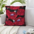 thumbnail image 6 of ZICANCN Red Flowers With Blue Stamens Throw Pillow Covers, Bed Couch Sofa Knit Decorative Pillow Covers for Living Room Farmhouse, 12"x12", 6 of 8