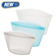 thumbnail image 2 of (4 pack) Prokeeper+ 3 Silicone Stand Up Snack and Storage Bag, 3 Pack, Mulit Color, Designed to Help with Packed Lunches and Daily Commutes, 2 of 11