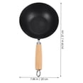thumbnail image 2 of HIAKDOFT Nonstick Wok Wrought Iron Simple Design Cooking for Hotels Black 1Pcs, 2 of 7