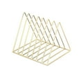 thumbnail image 1 of Destyer Triangular Desktop Book Rack Modern Metal Wire Bookshelf Simple Magazine Holder Gold & S, 1 of 6