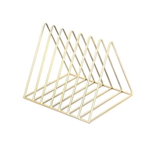 VONKY Triangular Étagères de rangement de bureau de livre en fer Fichier étagère Magazine Boîte de rangement Bibliothèque en fer
