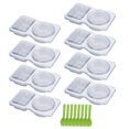 thumbnail image 1 of Visland Sauce Containers Set Double Compartment Condiment Container with Lids Forks Mini Plastic Snack Containers Dishwasher Safe to Go Snack Container, 1 of 8