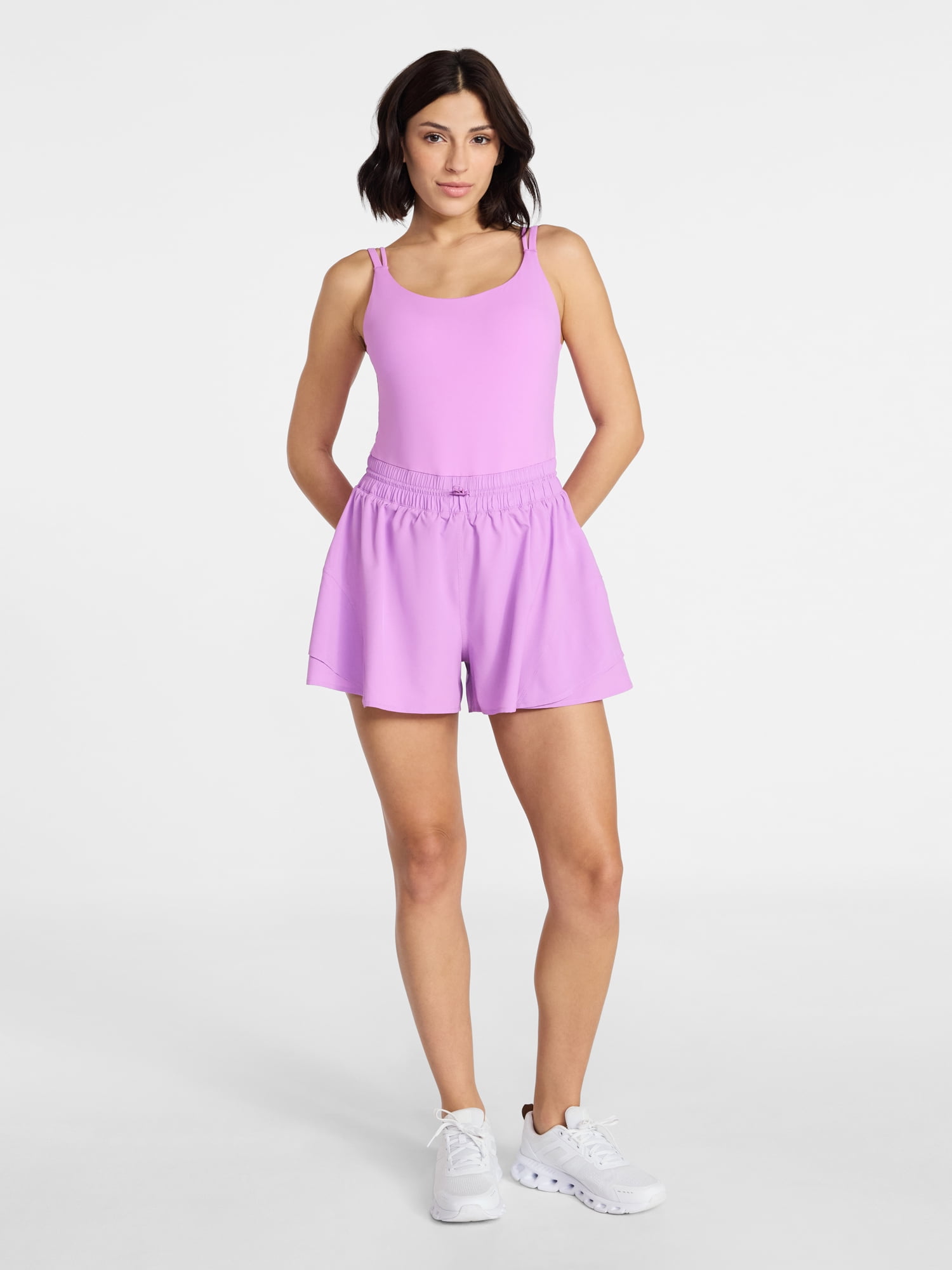 Avia Women's and Women's Plus Cinched Waist Romper, Sizes XS-4X