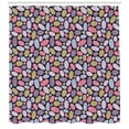 thumbnail image 3 of Abstract Shower Curtain, Geometric Formless Circles Round Shapes with Inner Dots Childish Baby Graphic, Fabric Bathroom Set with Hooks, 69W X 84L Inches Extra Long, Multicolor, by Ambesonne, 3 of 3