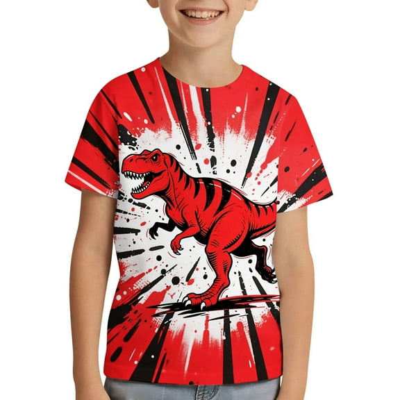 MUXiin Boys Shirts Size 7-8 Graphic T-Shirts Cute Funny Short Sleeve T-Shirt Cute Funny Tees Clothes for Boy Size