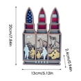 thumbnail image 3 of 4th of July Creative Fighter Plane Desktop Party Decoration Patriotic Red White Blue Independence Day 1776-2026 Memorial Day Wooden USA Gifts, 3 of 3
