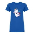 thumbnail image 2 of Cute Super Hero Unicorn Shaped T-Shirt Women -Image by Shutterstock, Female Medium, 2 of 4