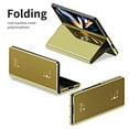 thumbnail image 4 of Dteck Flip Mirror Case for Samsung Galaxy Z Fold 6, Luxury Leather Case Shockproof Kickstand Cover for Galaxy Z Fold 6 5G,Gold, 4 of 7