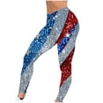 thumbnail image 5 of Penkiiy Independence Day Capri Leggings for Women 2024 High Waisted Cutout Yoga Capris Lightweight Cozy Cropped Pants Solid Soft Lounge Pajams Pants S Blue, 5 of 5