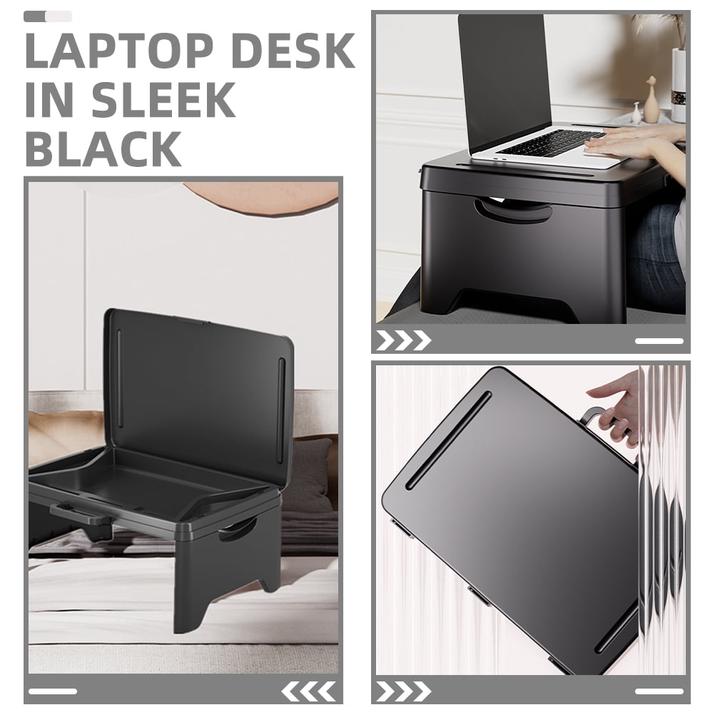 SEWCHICS Portable Folding Lap Desk Black 1Pcs 17.7X11.8X8.1In