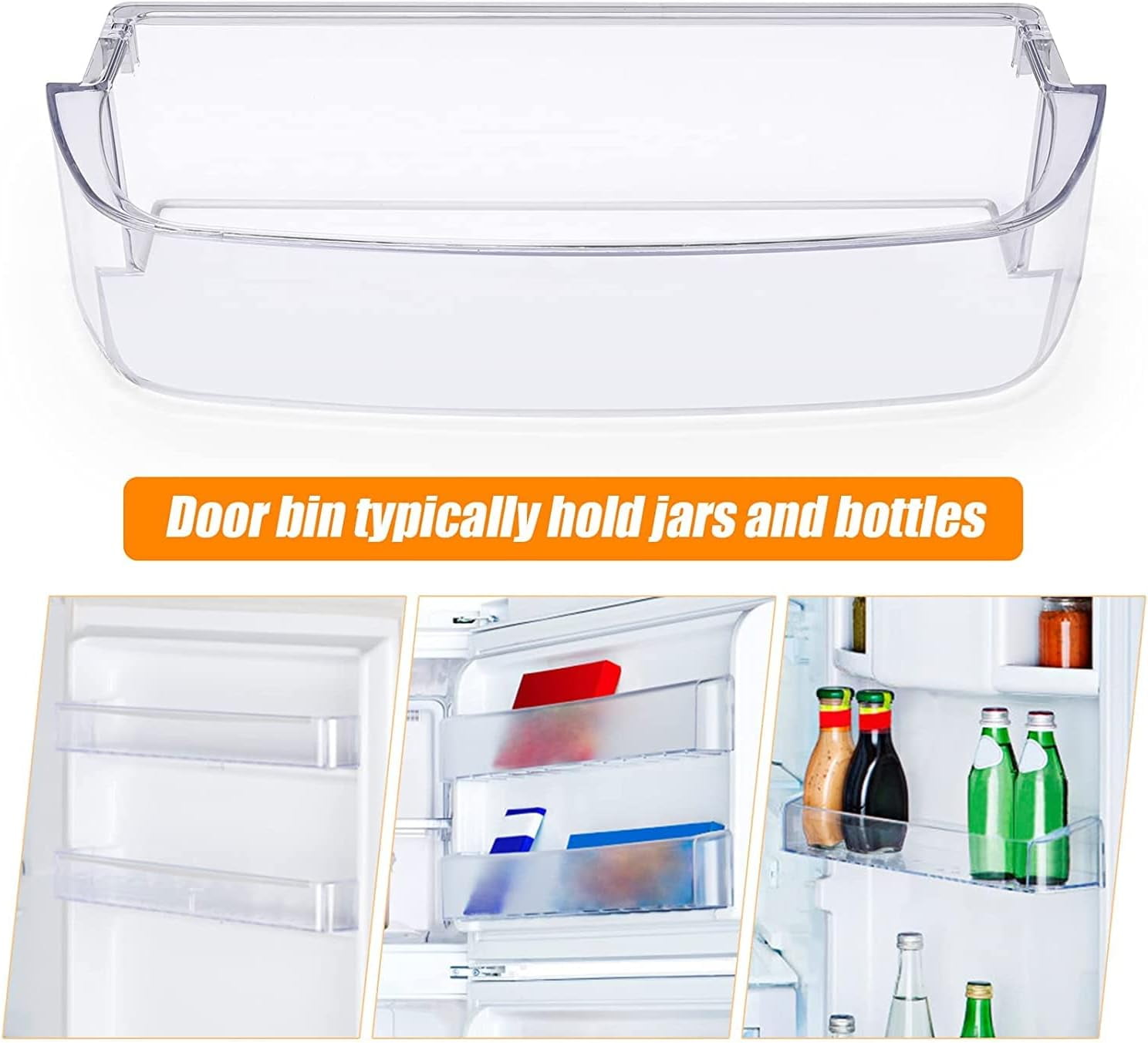 UPGRADED WPW10710203 Refrigerator Door Bin Compatible With Whirlpool Kenmore Refrigerator Door Shelf W10710203 W10451871 Whirlpool Shelf Replacement WRS571CIHZ01 WRS588FIHZ00 WRS571CIHZ04