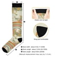 thumbnail image 3 of FORMRS Womens Knee High Socks Casual Long Thick Travel Daily Wear, 2 Pairs, Beige Clouds, 3 of 6