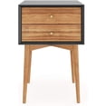 thumbnail image 3 of Harper Nightstand Side Accent or End Table with Storage, 1, Black/Brown, 3 of 6