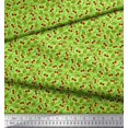thumbnail image 3 of Soimoi Coton Jersey Feuilles et Rouges Baies Fruits Tissu Imprimé par la Cour 58 Pouces de Large, 3 of 4