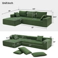thumbnail image 5 of Modular Sectional Sofa Set,Living Room Sofa Set,Modern Minimalist Style Couch,L-Shape Upholstered Sleeper Sofa for Living Room Bedroom Salon,109"LX68"WX28.5"H,2 PC Free Combination,Green, 5 of 7