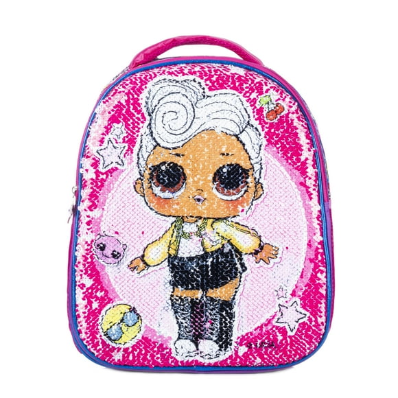Mochila Lol Surprise Lentejuela Reversible Kinder Rosa/Violeta ATMPACKS