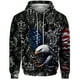 thumbnail image 2 of Ropa de otoño para hombre, sudadera con capucha con estampado de águila genial, ropa Y2k, jersey informal para hombre, sudadera con capucha holgada y elegante, sudaderas para hombre, 2 of 4