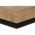 thumbnail image 3 of Taran Designs Maria Modern Solid Wood Square Coffee Table in Brown, 3 of 6