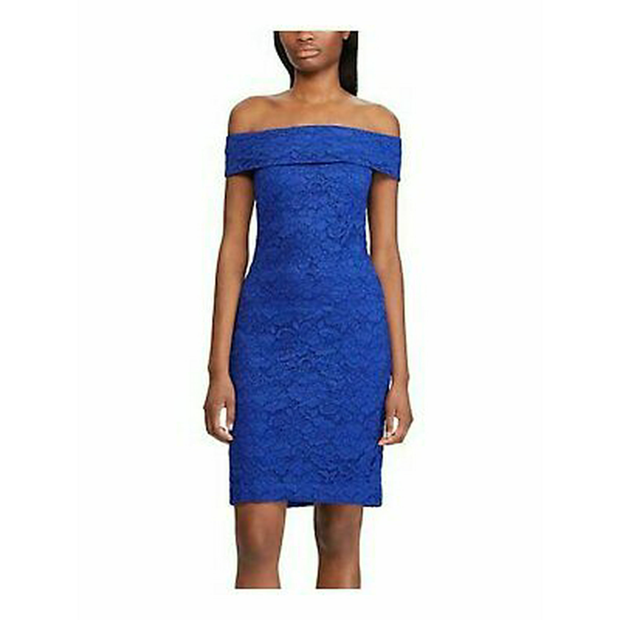Blue lace cocktail dress 2025