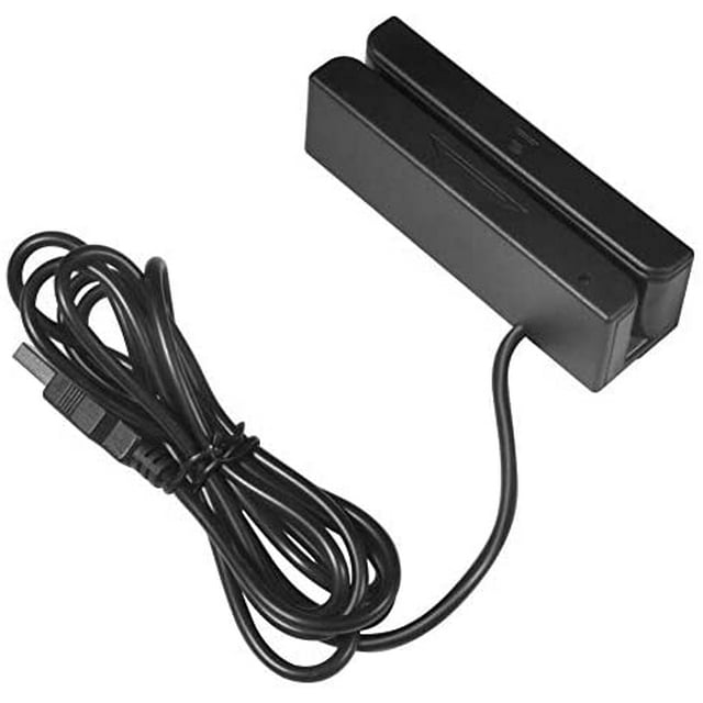 MSR90 USB Magnetic Strip Card Reader, 3 Track POS Magstripe Card Reader Mini Mag Hi-Co Swiper Supports Windows