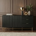 thumbnail image 2 of Credenza Relan Brooklyn Negro Diseño Acanalado, 2 of 8