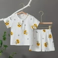 thumbnail image 4 of Gubotare Toddler Summer Clothes Boy Toddler Boys Girls Shirt Set Little Kids Tee Tops and Shorts 2Pcs Short Sleeve Clothes Outfit 4T 5T (Yellow,4-5 Years), 4 of 4