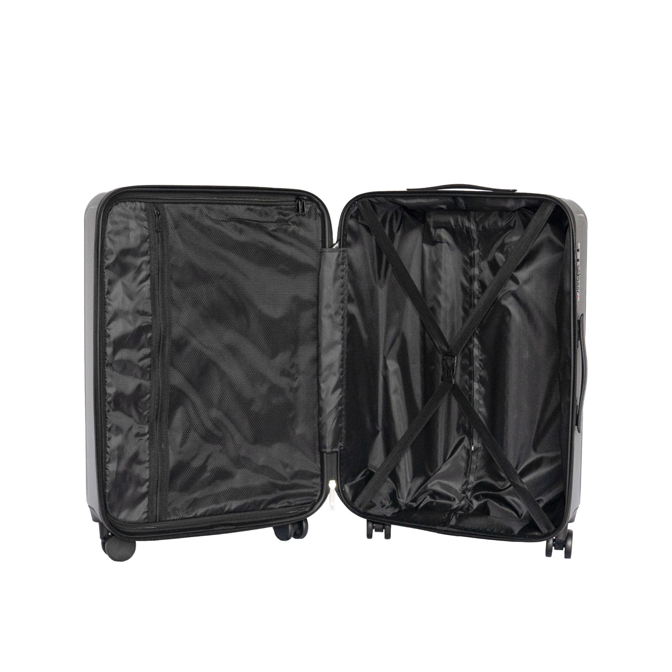 Noble House 3-Piece 20"/24"/28" Hard Shell Spinner Luggage Set, Lightweight Suitcases with Combination Locks, Gray