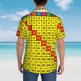 thumbnail image 4 of Sikiie Multiplication Table2 Print Men's Hawaiian Shirt, Summer Beach Button Pocket Short Sleeve T-Shirt,X-Large, 4 of 7