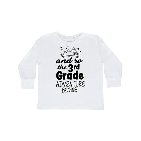 

Inktastic The 3rd Grade Adventure Begins Gift Toddler Boy or Toddler Girl Long Sleeve T-Shirt