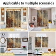 thumbnail image 6 of Brown Gray Kitchen Curtains Small Short 39 Inch Length, Rustic Abstract Gradient Mottled Texture Grommet Top Bedroom Living Room Curtains, Light Filtering Cafe Curtain Drapes 2 Panels Set 55''x39'', 6 of 9