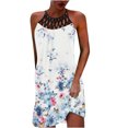 thumbnail image 2 of Sakmal Tank Dresses for Women 2025 Cutout Shift Blue Midi Dress Tropical Floral Dresses for Women, 2 of 5