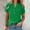 Green(New), variant on PNTUTB Women's Minimalist Solid Color V Neck Button Front Pullover Short Sleeve Basic Versatile T Shirt