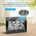 thumbnail image 5 of LFF Atomic Clock,Digital Wall Clock Battery Operated,Desk Alarm Clock with Indoor & Outdoor Temperature, Date,Large Display,Wireless Outdoor Sensor, Clock for Bedroom,Living Room,Office,Auto DST, 5 of 7