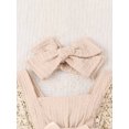 thumbnail image 4 of Lnzyyephy Baby Girl 2Pcs Summer Outfits, Sleeveless Bow Front Lace Romper with Headband Set, 4 of 7