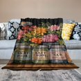 thumbnail image 2 of Chilfamy Flowers Print Throw Blanket - Flannel Hand/Machine Wash Lightweight Blanket for All Seasons 40x50in, 2 of 6