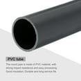 thumbnail image 4 of PVC Rigid Round Pipe 36mm ID 40mm OD 20cm/8" Length Dark Grey High Impact for Water Pipe, Crafts, 4 of 6