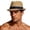 Brown01, variant on QSAWXQZ Men's Straw Fedora Hat Plaid Band Breathable Sun Hat for Summer Free Size