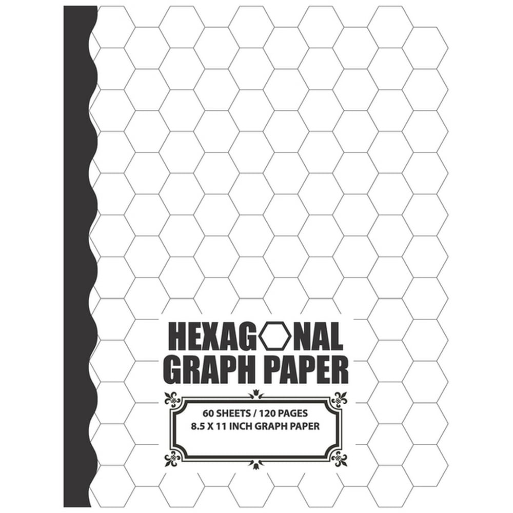 Hexagonal Graph Paper Hex Style / 8.5 X 11 / 120 pages hexagonal graph